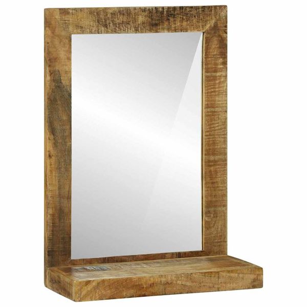 vidaXL Kúpeľňové zrkadlo Hnedá 50 x 22 x 70 cm Masívne mango drevo