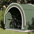 vidaXL Stan na uskladnenie bicyklov Zelená 256 x 222 x 182 cm taft
