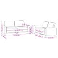 vidaXL 2-dielna sedacia súprava čierna látka