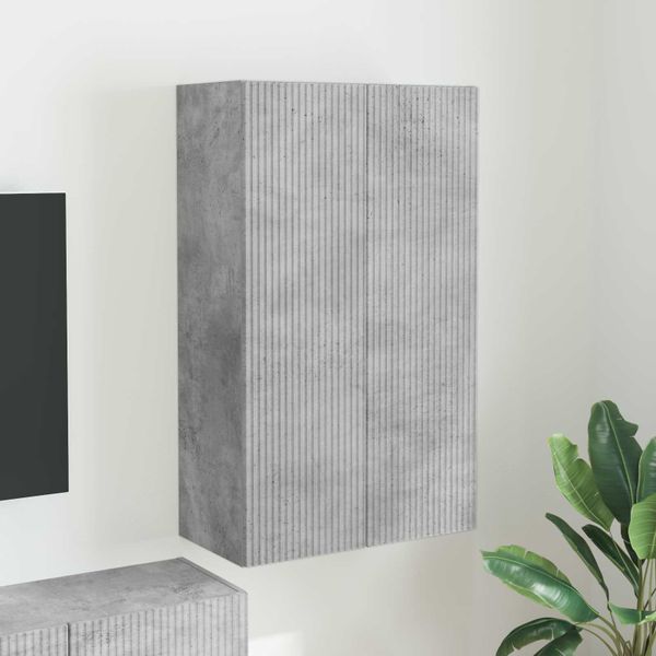vidaXL TV nástenná skriňa Nástenný Betónová šedá 59,5 x 31 x 100 cm