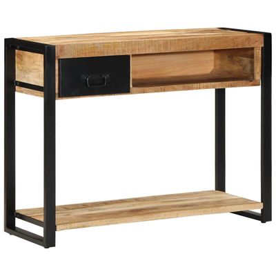 vidaXL Konzolový stolík 100x35x75 cm Masívne hrubé drevo Mango