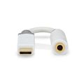 Adaptér NEDIS CCBW65950WT01 USB-C (M) - Jack 3.5mm (F) 0.1m biely