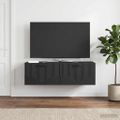 vidaXL Nástenná TV skrinka Čierna 98 x 31 x 30 cm Kompozitné drevo