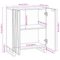 vidaXL Servírovacia skriňa Orech 60 x 33,5 x 75 cm Masívne mango drevo