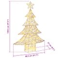 vidaXL Vianočný stromček 120 LED Teplá biela 120,5 cm PET