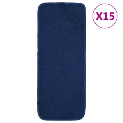 vidaXL Protišmykové nášľapy na schody 15 ks, 60x25 cm, modré, obdĺžnik