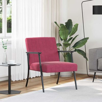 vidaXL kreslo Víno červené 59 x 75 x 78 cm Zamat