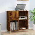 vidaXL Skrinka na platne dymový dub 84,5x38x89 cm kompozitné drevo