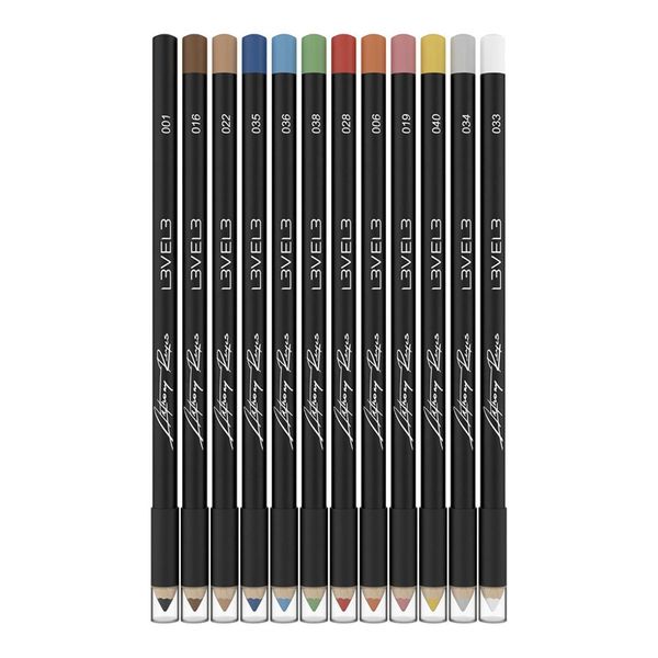 Farebné ceruzky na kreslenie do vlasov L3VEL3 Liner pencils Colors - 12 ks