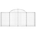 vidaXL Oblúkové gabionové koše 18ks 200x30x80/100cm pozinkované železo