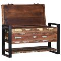 vidaXL Úložná krabica Viacfarebný 80 x 35 x 45 cm Recyklovaný masív