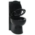 vidaXL Keramická toaleta/WC do kúpeľne, rohová, čierna
