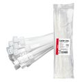 Sťahovacie pásky biele 4,8 × 350 mm 100 ks AMiO-04312