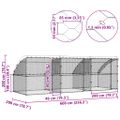 vidaXL Psí kennel 3 ks Strieborná 6 x 2 x 2 m Pozinkovaná oceľ