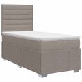 vidaXL Posteľ boxspring s matracom Sivohnedá 100 x 200 cm Látka