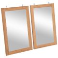vidaXL Nástenné zrkadlá z masívneho teakového dreva 2ks 50x70 cm