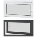 vidaXL Otočné a sklopné okno do suterénu RISOR 110 x 50 cm PVC a sklo