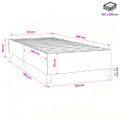 vidaXL Posteľný rám s boxspringom tmavohnedá 100x200 cm látka