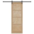 vidaXL Posuvné dvere Prírodná 83 x 232 cm Borovicový masív