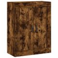 vidaXL Vysoká skrinka dymový dub 69,5x34x180 cm spracované drevo