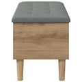 vidaXL Úložná lavička s vankúšom Dub artisan 102 x 42 x 46 cm