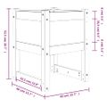 VidaXL Kvetináče 2 ks 40x40x52,5 cm masívna borovica
