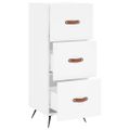 vidaXL Komoda biela 34,5x34x90 cm spracované drevo