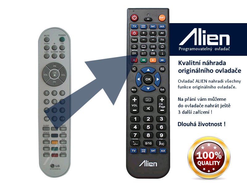 Dálkový ovládač ALIEN LG AKB30377808