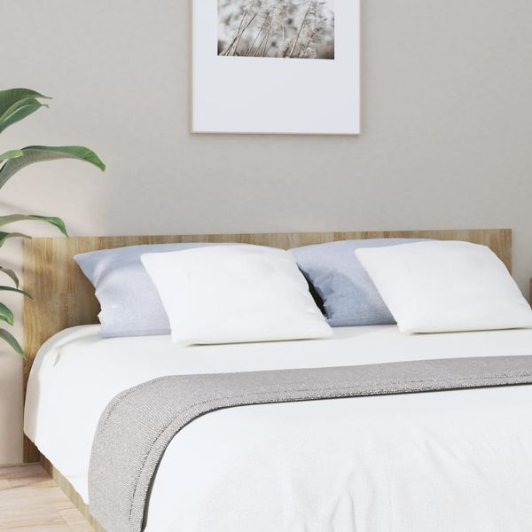 vidaXL Čelo postele dymový dub 200x1,5x80 cm spracované drevo