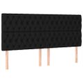 vidaXL Posteľný rám boxspring s matracom čierny 180x200 cm látka