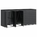 vidaXL Úložisko na 4 koše Wheelie Antracit 272 x 77,5 x 121,5 cm