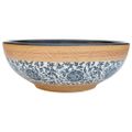vidaXL Umývadlo na dosku viacfarebné okrúhle Φ41x14 cm keramické