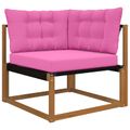 vidaXL Vankúš na vonkajšiu pohovku Polyester Ružová 68,5 x 68,5 cm