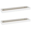 vidaXL Terasové nástenné police 2 ks dub a biele 60x15x4 cm MDF