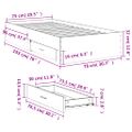 vidaXL Posteľný rám so zásuvkami dub sonoma 75x190 cm kompozitné drevo