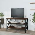 vidaXL TV skrinka hnedý dub 80x40x50 cm spracované drevo