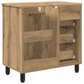 vidaXL Kozmetický stolík do kúpeľne Dub artisan 60 x 35 x 60 cm
