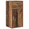 vidaXL Servírovacia skriňa so zásuvkou Staré drevo 38 x 34 x 75 cm