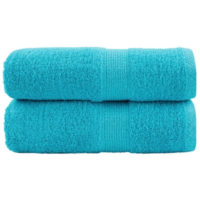 vidaXL Prémiové uteráky pre hostí SOLUND 2 ks tyrkysové 30x50 cm 600 g/m²