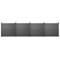 vidaXL Záhradné plotové panely 4 ks, WPC 715 cm, sivé