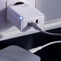 Maxlife MXTC-09-65ACC GaN PD QC charger 2x USB-C 1x USB 65W white