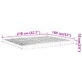 vidaXL Penový matrac biely 160x210 cm 7 zón tvrdosť 20 ILD