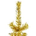 vidaXL Umelý vianočný polovičný stromček s podstavcom zlatý 150 cm