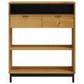 vidaXL Barový stolík FLAM 92x45x110 cm masívna borovica