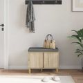 vidaXL Predsieňová lavica s vankúšom Sonoma dub 60 x 38 x 46 cm