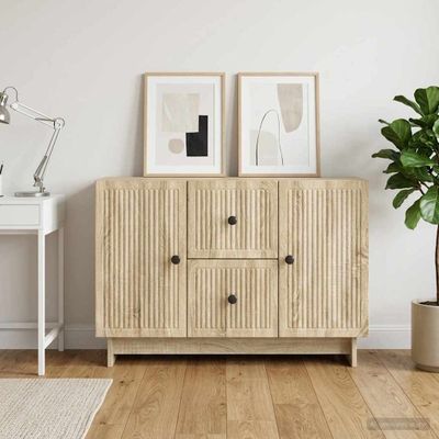 vidaXL Servírovacia skriňa so zásuvkou Dub sonoma 89 x 34,5 x 60 cm