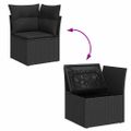 vidaXL Súprava záhradných pohoviek 6 ks Čierna polyratan