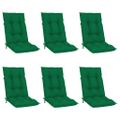 vidaXL Skladacie polohovacie kreslá s vankúšmi, 6 ks, masívne teakové drevo