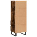 vidaXL Vysoká skrinka dymový dub 40x36x110 cm spracované drevo