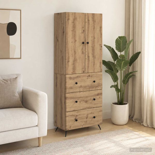 vidaXL Sada skríň 2 ks 66 x 34,5 x 90 cm Kompozitné drevo Dub artisan
